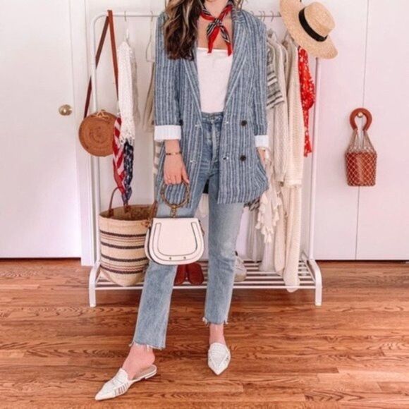 TREASURE & BOND Relaxed Double Breasted Blazer - Picture 1 of 8